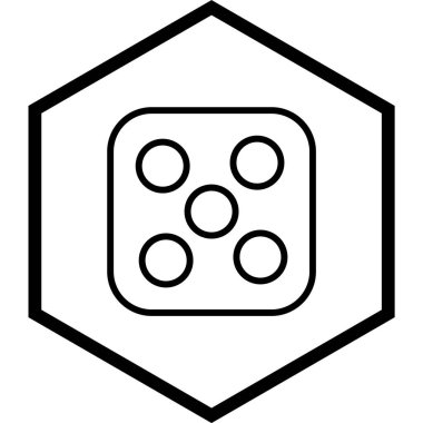 Zar Beş Simgesi Stili İzole Arkaplan