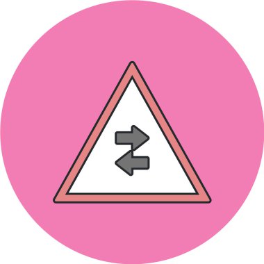 Yol simgesi, vektör illüstrasyonu