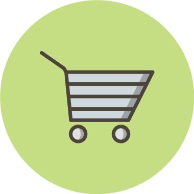 Alışveriş arabası vektör simgesi