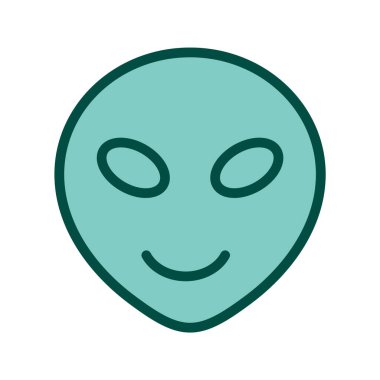 Uzaylı Emoji Simgesi Moda Tarzı İzole Arkaplan