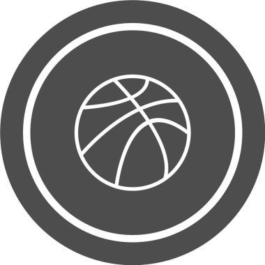 Basketbol topu simgesi, vektör illüstrasyonu