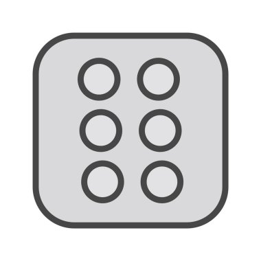 Zar Altı Simgesi Stili İzole Arkaplan