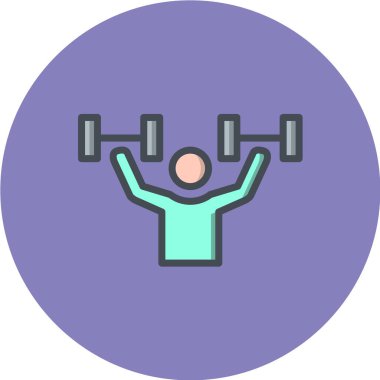 Vektör illüstrasyonu, basit simge atleti