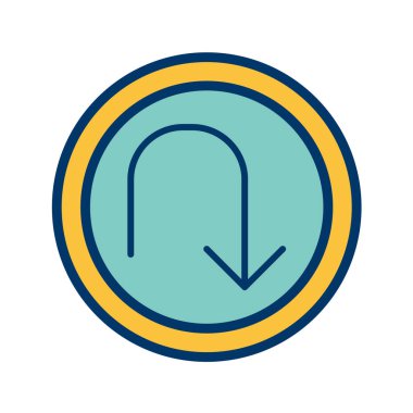 Yol simgesi, vektör illüstrasyonu