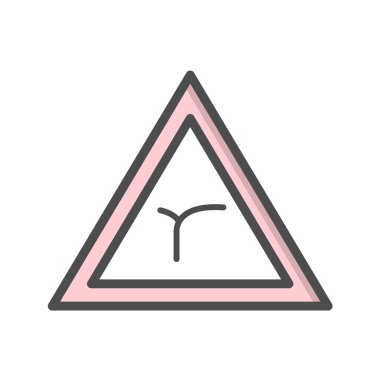 Yol simgesi, vektör illüstrasyonu