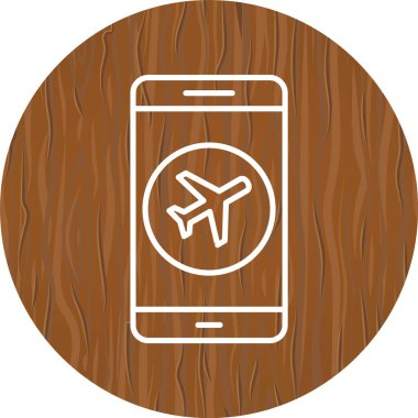 Mobil Uçak Modu Uygulama Simgesi Moda Tarzı İzole Arka Grubunda