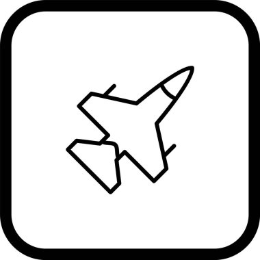 Moda Biçimli Jet Simgesi İzole Arkaplan