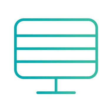 Multimedya düz simgesi beyaz arkaplanda izole edildi