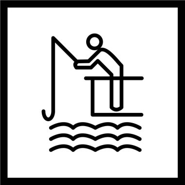 Yüzme havuzu ikonu. vektör illüstrasyonu