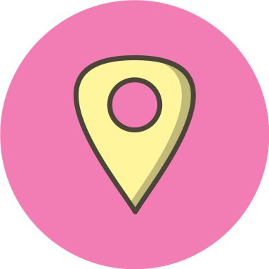 harita işaretleyici düz vektör simgesi