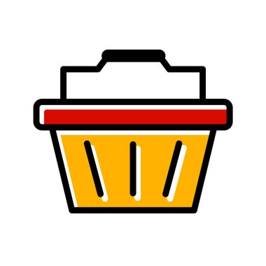 Basket Simgesi Moda Biçiminde İzole Arkaplan