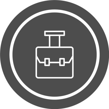 Evrak çantası ikonu, vektör illüstrasyonu. düz tasarım biçimi