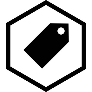 Moda Biçiminde Etiket Simgesi İzole Arkaplan