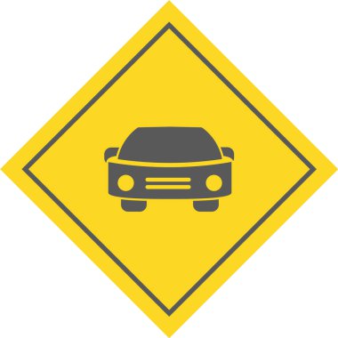 Trafik işareti simgesi. vektör illüstrasyonu 