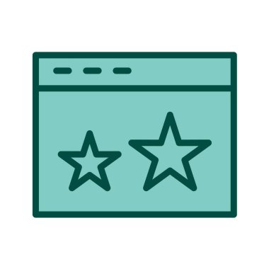 Bir yıldız simgesinin vektör illüstrasyonu