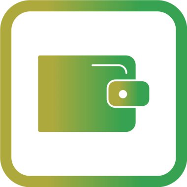 Para ikonlu cüzdan. vektör illüstrasyonu