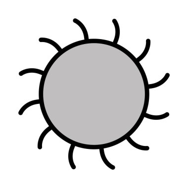 Moda tarzında izole edilmiş güneş simgesi