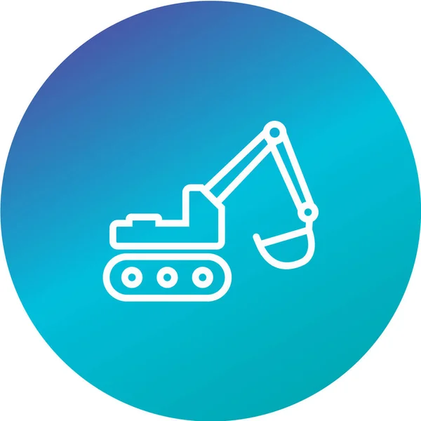 Excavator Icon Vector Illustration — Stock Vector