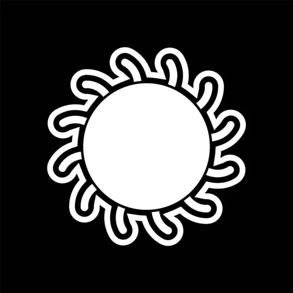 Icono Del Sol Estilo Moda Fondo Aislado — Vector de stock