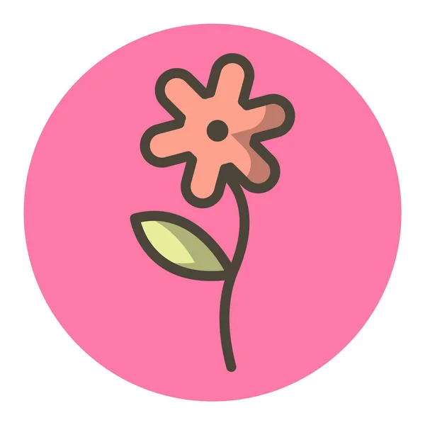 Квіткова Ікона Стиль Моди Ізольований Фон — стоковий вектор