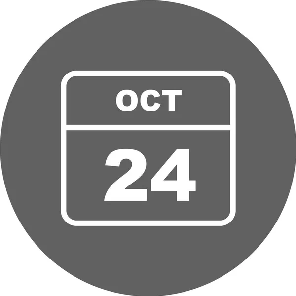 Ekim Tarihli Takvim — Stok Vektör