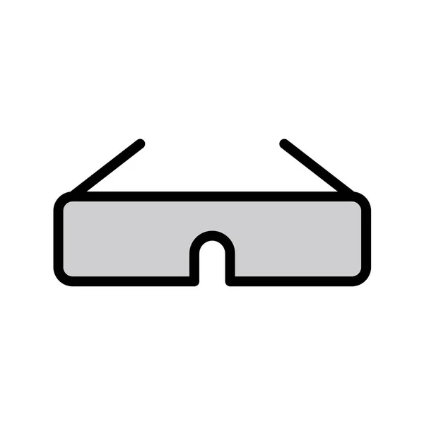 トレンドスタイルの3Dメガネアイコン隔離された背景 — ストックベクタ