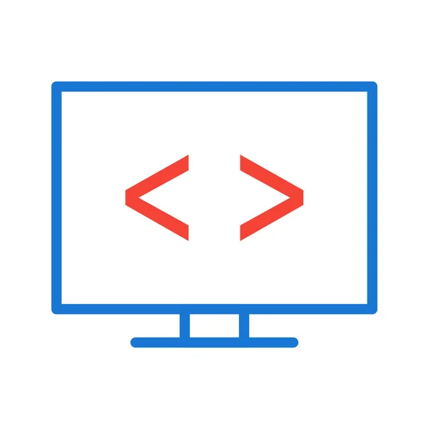 Monitor Met Pijlen Pictogram — Stockvector