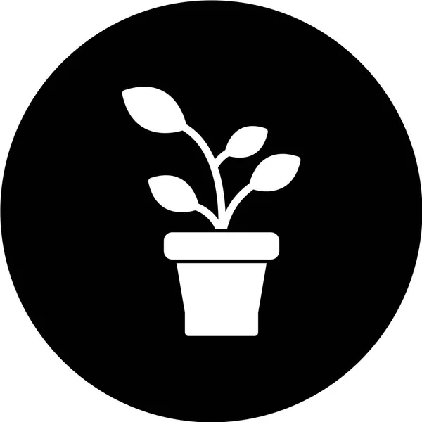 Növényi Web Ikon Vektor Illusztráció — Stock Vector