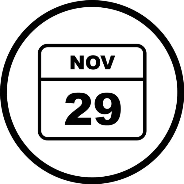 Calendario Con Data Novembre — Vettoriale Stock