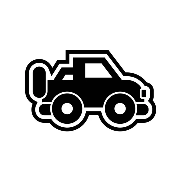 Truck Icon Black Style Isolated White Background Transportation Symbol Vector — Stock Vector