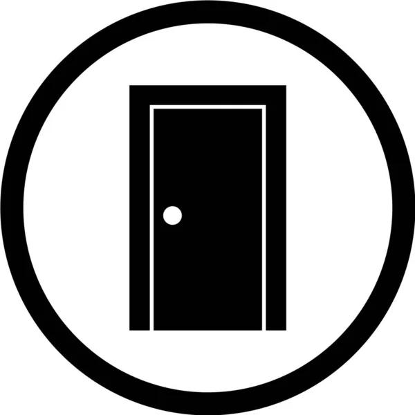 Türsymbol Flacher Designstil — Stockvektor