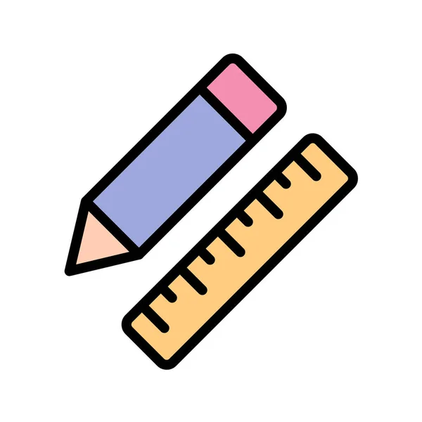 Farbvektorsymbol Für Bleistift — Stockvektor