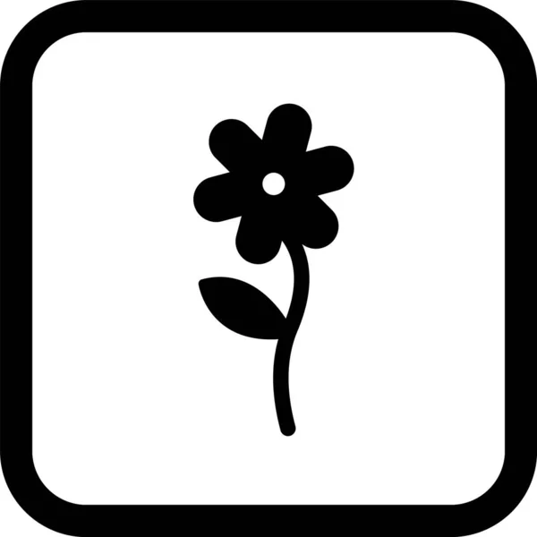 Ikona Kwiatów Trendy Styl Izolowane Tło — Wektor stockowy