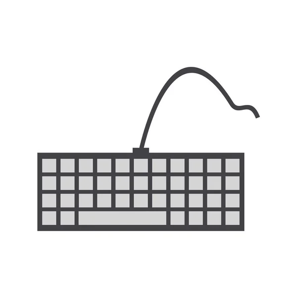 Icône Clavier Ordinateur Illustration Vectorielle — Image vectorielle