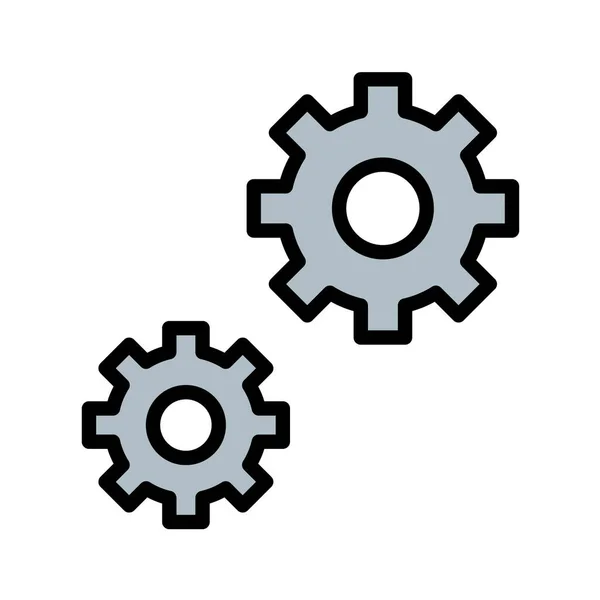 Cogs Gear Icon Vector Illustration — Stock Vector