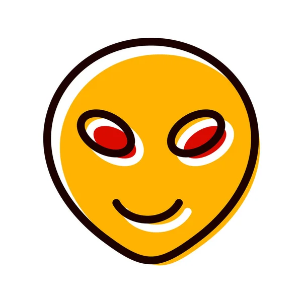 Alien Emoji Εικονίδιο Μοντέρνο Στυλ Απομονωμένο Φόντο — Διανυσματικό Αρχείο