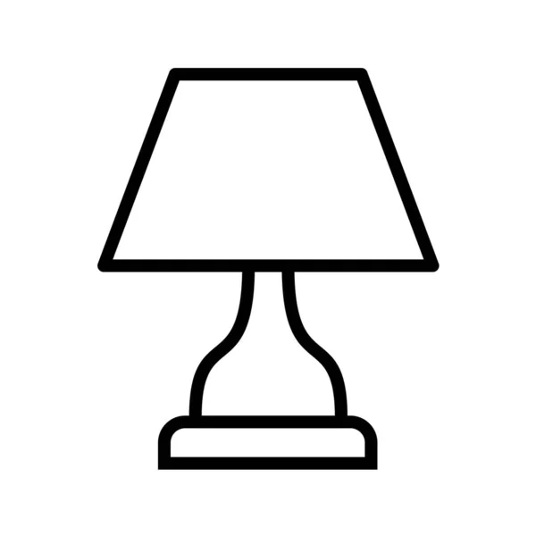 Icône Lampe Vecteur Isolé Sur Fond Blanc — Image vectorielle