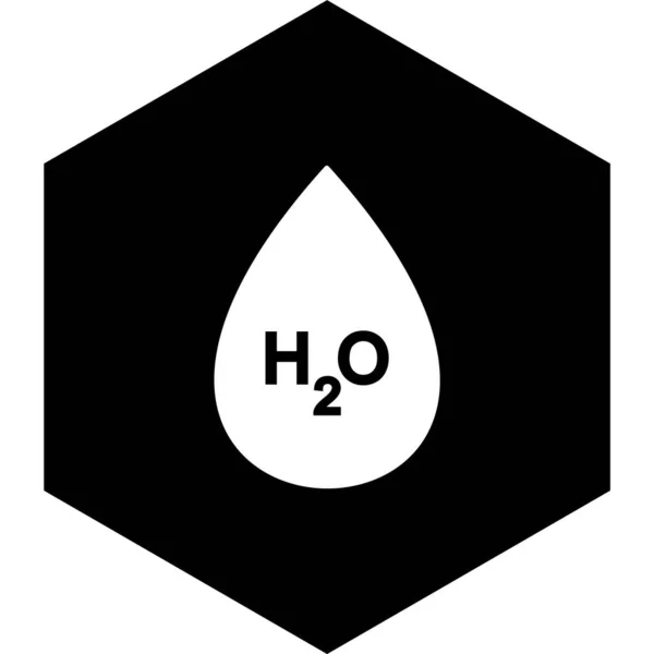 Ícone H2O Estilo Moderno Isolado Fundo — Vetor de Stock