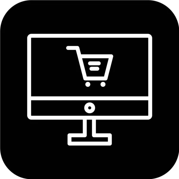 Vector Icono Del Carrito Compras — Archivo Imágenes Vectoriales