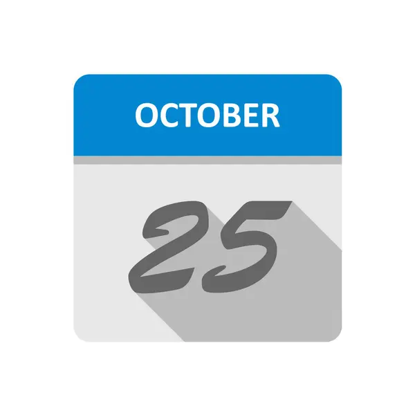 Ημερολόγιο Ημερομηνία Οκτώβριος — Διανυσματικό Αρχείο
