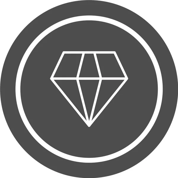 Icône Diamant Illustration Vectorielle — Image vectorielle