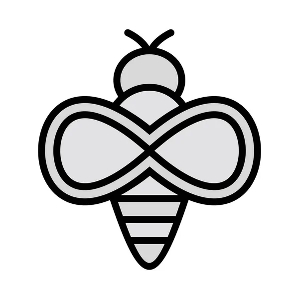 Бджола Ікона Стилі Тренді Ізольоване Тло — стоковий вектор