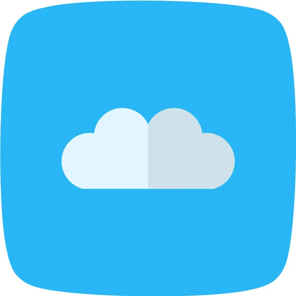 Icône Simple Illustration Vectorielle Nuage Dans Ciel Bleu — Image vectorielle