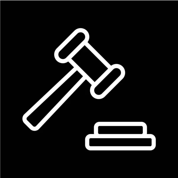 Auction Hammer Icon Vector Illustration — Stock Vector