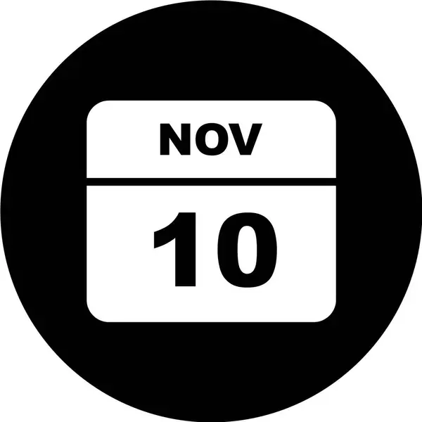 Calendário Com Data Novembro —  Vetores de Stock