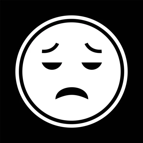 Enttäuschte Emoji Ikone Trendigen Stil — Stockvektor