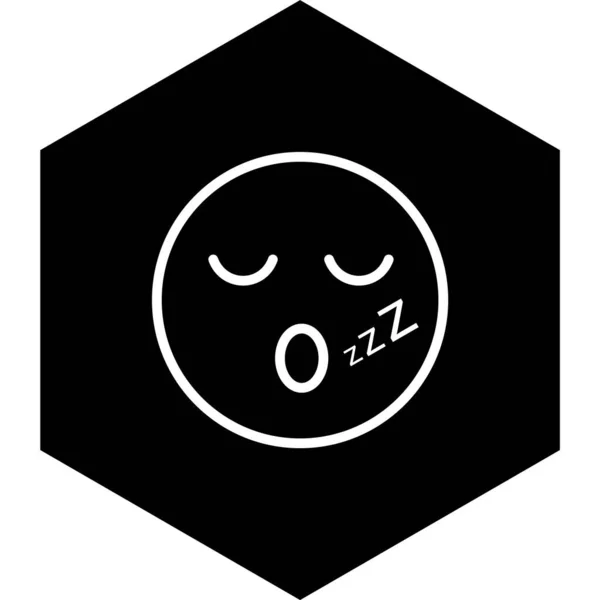 Ikon Emoji Tidur Dalam Gaya Trendy Latar Belakang Terisolasi - Stok Vektor