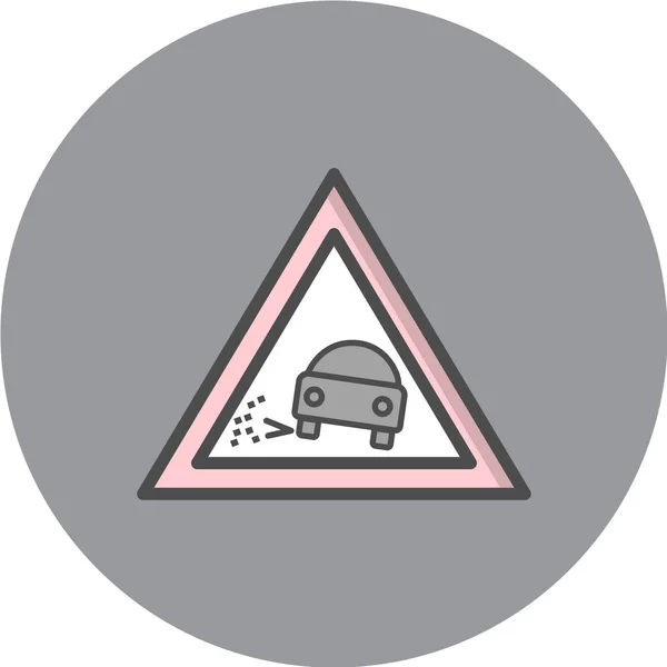 Pictogram Verkeersbord Vectorillustratie — Stockvector