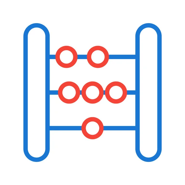 Abacus Icône Style Tendance Fond Isolé — Image vectorielle