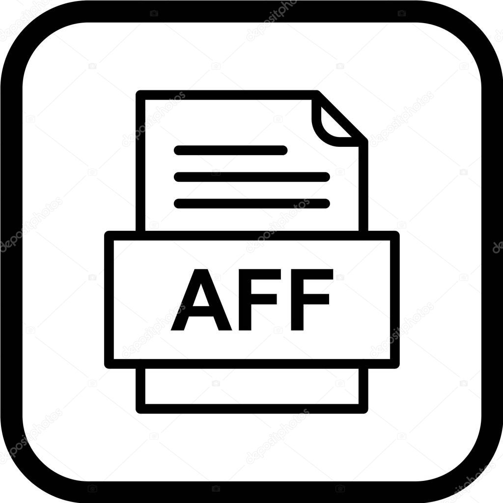 aff format icon symbol vector illustration